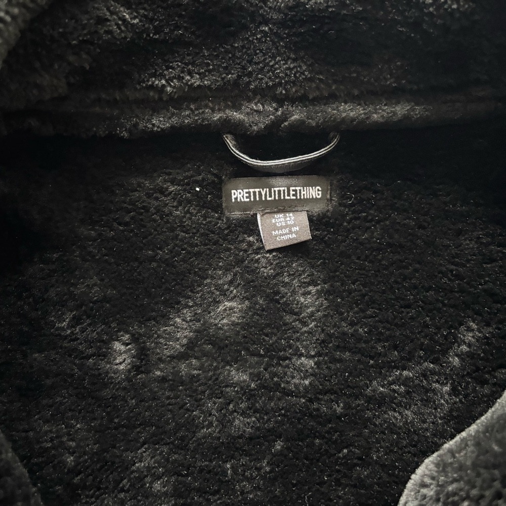 PrettyLittleThing Charcoal Fleece Jacket